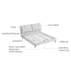 Linspire Beacon Super King Bed Frame, Off-White