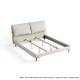 Linspire Beacon Small Queen Bed Frame, Off-White