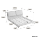 Linspire Beacon Small Queen Bed Frame, Off-White