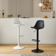 Linspire Perch Height Adjustable Bar Chair, Transparent