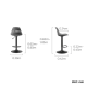 Linspire Perch Height Adjustable Bar Chair, Transparent