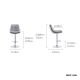 Linspire Peak Height Adjustable Bar Chair, Orange