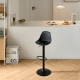 Linspire Perch Height Adjustable Bar Chair, Black