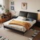 Linspire Beacon Small Queen Bed Frame, Black