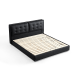 Linspire Obsidian Leather Super King Bed Frame
