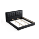 Linspire Obsidian Leather Super King Bed Frame