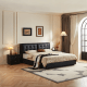 Linspire Obsidian Leather Super King Bed Frame
