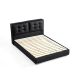 Linspire Obsidian Leather Small Queen Bed Frame