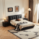 Linspire Obsidian Leather Small Queen Bed Frame