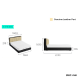 Linspire Obsidian Leather Small Queen Bed Frame