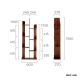 Linspire Matrix Solid Wood Bookshelf, 0.6m