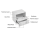 Linspire Mosaic Bedside Table, Off-White