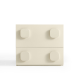 Linspire Mosaic Set of 2 Modular Storage Cabinets, Off-White