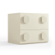 Linspire Mosaic Set of 2 Modular Storage Cabinets, Off-White