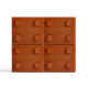Linspire Mosaic Set of 4 Modular Storage Cabinets, Warm Wood