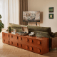 Linspire Mosaic Set of 4 Modular Storage Cabinets, Warm Wood