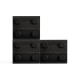 Linspire Mosaic Set of 3 Modular Storage Cabinets, Black