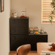 Linspire Mosaic Set of 3 Modular Storage Cabinets, Black
