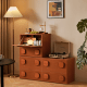 Linspire Mosaic Set of 3 Modular Storage Cabinets, Warm Wood