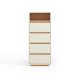 Linspire Evoke Chest of 4 Drawers with Open Storage, 0.4m