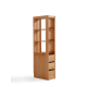 Linspire Oaklyn Solid Oak Slim Display Cabinet with Drawers