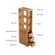 Linspire Oaklyn Solid Oak Slim Display Cabinet with Drawers