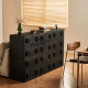 Linspire Mosaic Set of 6 Modular Storage Cabinets, Black