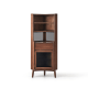 Linspire Vista Walnut Corner Storage Cabinet