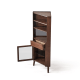 Linspire Vista Walnut Corner Storage Cabinet