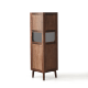 Linspire Vista Walnut Corner Storage Cabinet
