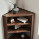 Linspire Vista Walnut Corner Storage Cabinet