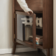 Linspire Vista Walnut Corner Storage Cabinet