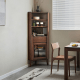 Linspire Vista Walnut Corner Storage Cabinet