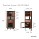 Linspire Vista Walnut Corner Storage Cabinet