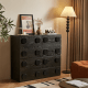 Linspire Mosaic Set of 4 Modular Storage Cabinets, Black