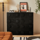 Linspire Mosaic Set of 4 Modular Storage Cabinets, Black