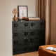 Linspire Mosaic Set of 4 Modular Storage Cabinets, Black
