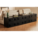 Linspire Mosaic Set of 4 Modular Storage Cabinets, Black