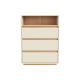 Linspire Evoke Chest of 3 Drawers with Open Storage, 0.6m