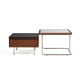 Linspire Ursula Nesting Coffee Table Set with Drawer and Glass Top