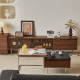 Linspire Ursula Nesting Coffee Table Set with Drawer and Glass Top
