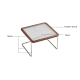 Linspire Ursula Nesting Coffee Table Set with Drawer and Glass Top