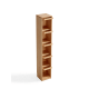 Linspire Oaklyn Solid Oak Slim Display Cabinet with Glass Flip Doors
