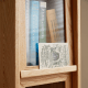 Linspire Oaklyn Solid Oak Slim Display Cabinet with Glass Flip Doors