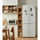 Linspire Oaklyn Solid Oak Slim Display Cabinet with Glass Flip Doors