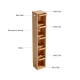 Linspire Oaklyn Solid Oak Slim Display Cabinet with Glass Flip Doors