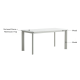 Linspire Ochre Sintered Stone Top Dining Table, 1.6m