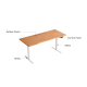 Linspire Lumen Electric Height Adjustable Standing Desk, 1.4m