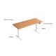 Linspire Lumen Electric Height Adjustable Standing Desk, 1.2m