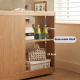 Linspire Cubby Sintered Stone Top Side Table with Castors, 30x70x62cm, Natural